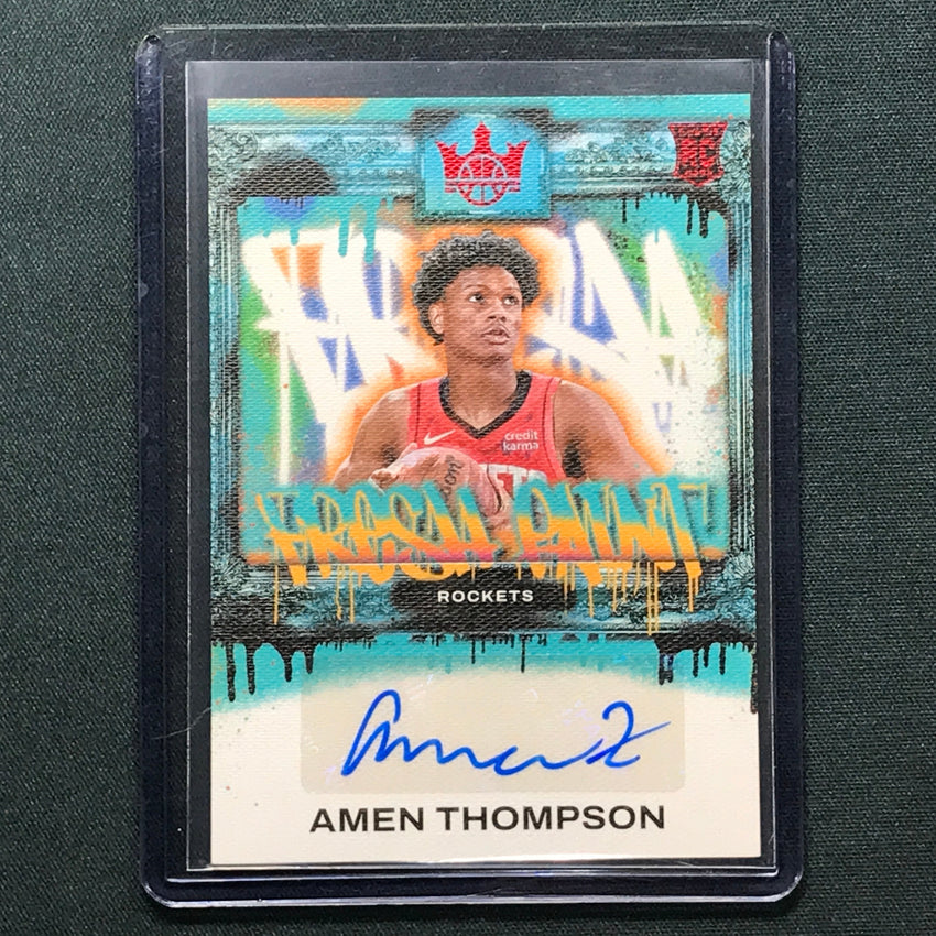 2023-24 Court Kings Amen Thompson Fresh Paint Rookie Auto Ruby 91/99