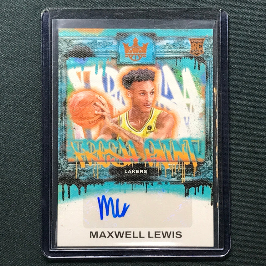 2023-24 Court Kings MAXWELL LEWIS Fresh Paint Rookie Auto Amber 1/75