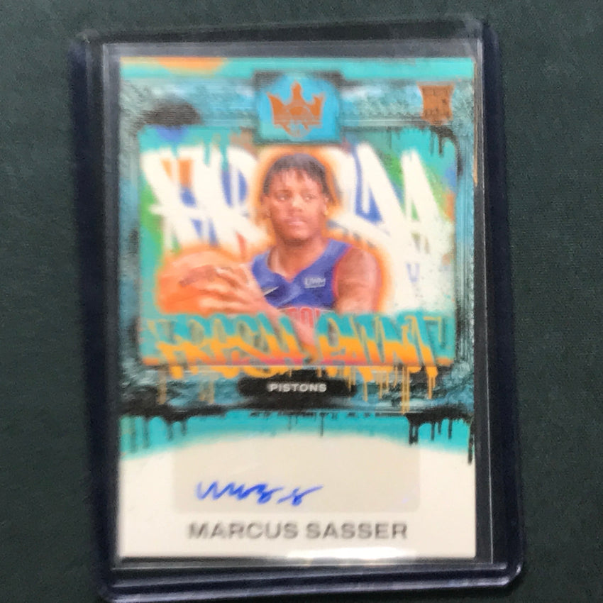 2023-24 Court Kings Marcus Sasser Fresh Paint Rookie Auto Amber 8/75