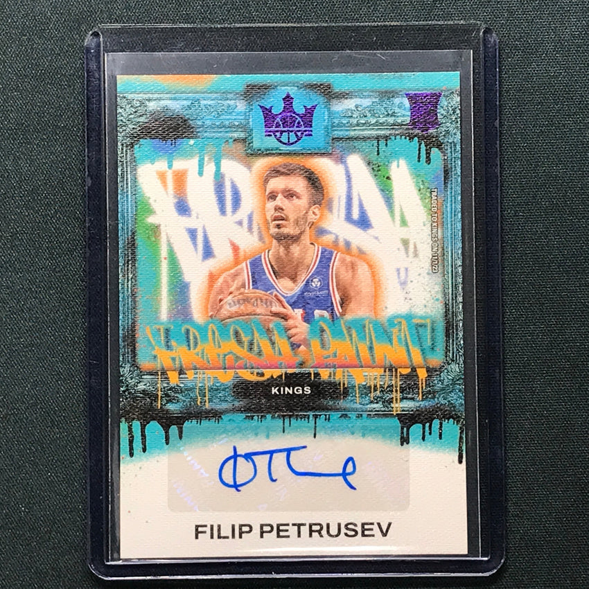 2023-24 Court Kings Filip Petrusev Fresh Paint Rookie Auto Violet 19/49