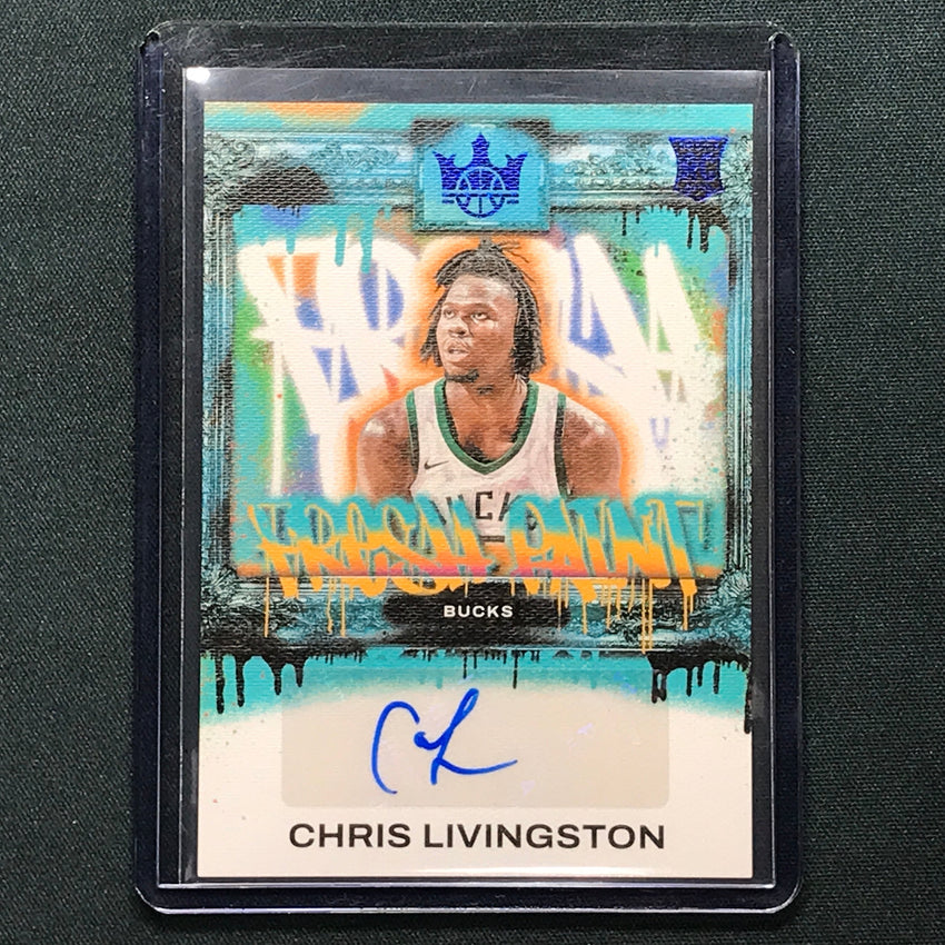 2023-24 Court Kings Chris Livingston Fresh Paint Rookie Auto Sapphire 11/25