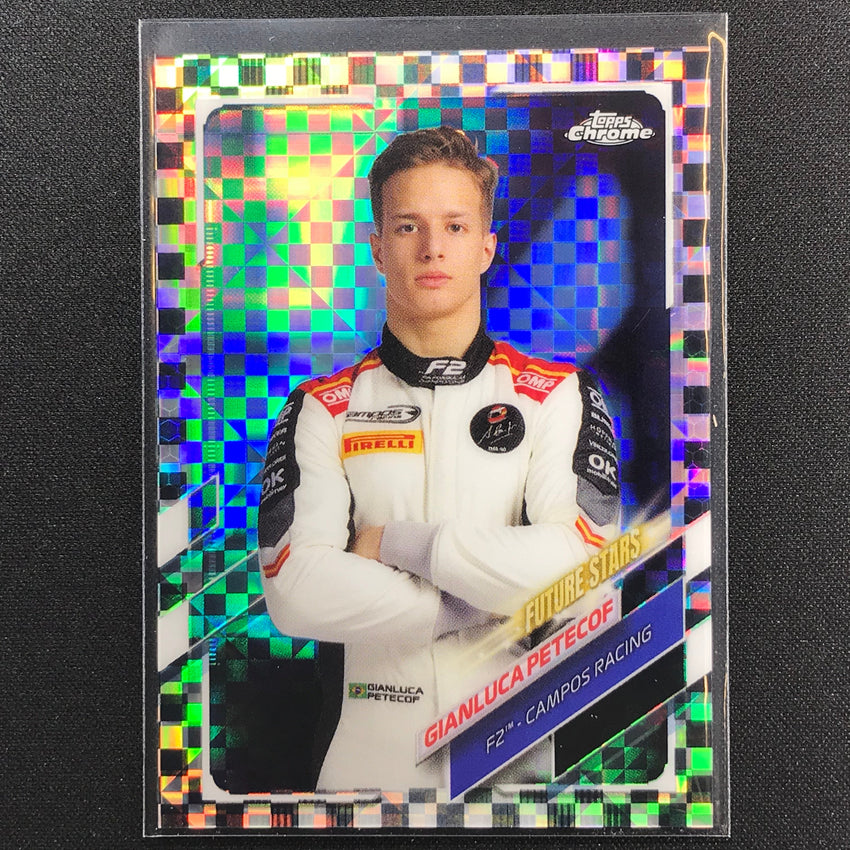 2021 Topps Chrome GIANLUCA PETECOF F2 Racers Future Stars Checker Flag #65