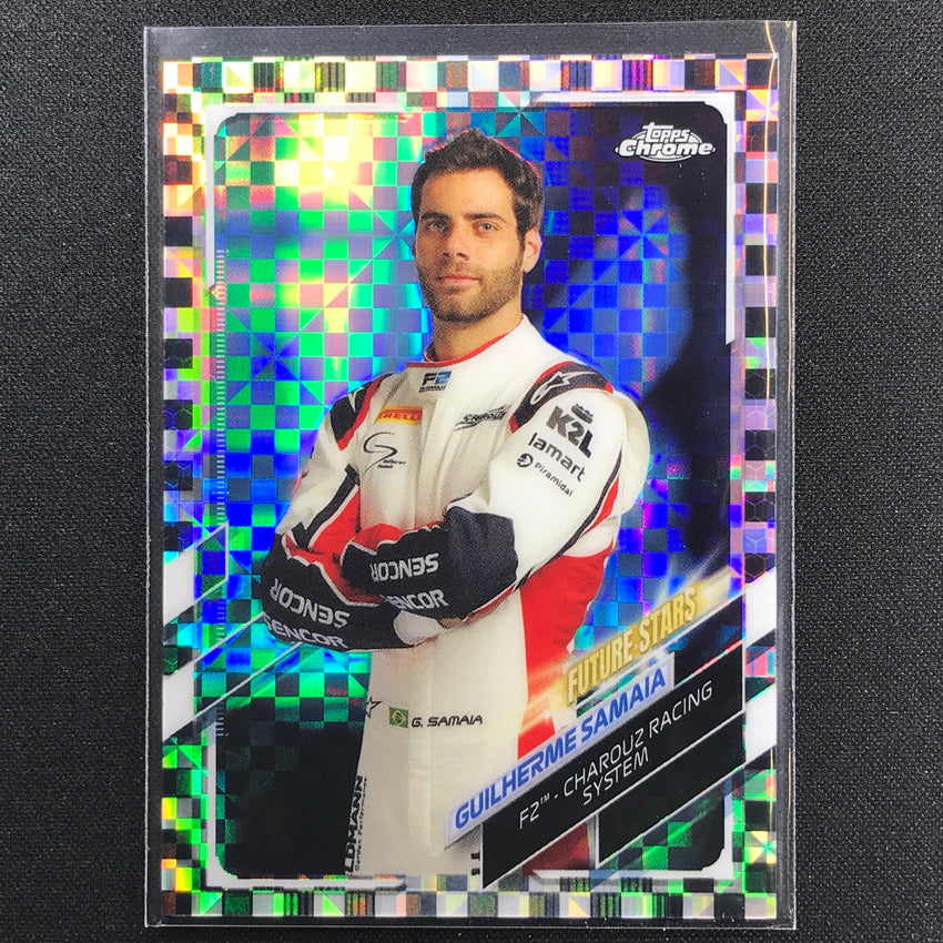 2021 Topps Chrome GUILHERME SAMAIA F2 Racers Future Stars Checker Flag #71