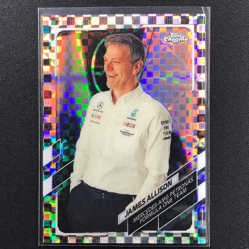 2021 Topps Chrome JAMES ALLISON F1 Crew Checker Flag #80