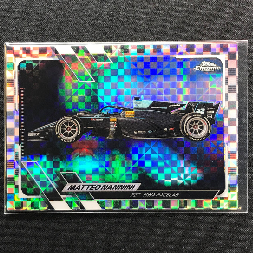 2021 Topps Chrome MATTEO NANNINI F2 Cars Checker Flag #132