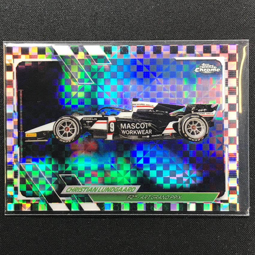 2021 Topps Chrome CHRISTIAN LUNDGAARD F1 Cars Checker Flag #137