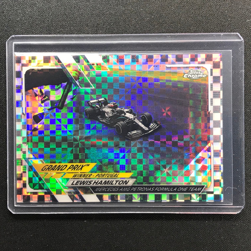2021 Topps Chrome LEWIS HAMILTON Grand Prix Winners Checker Flag #149