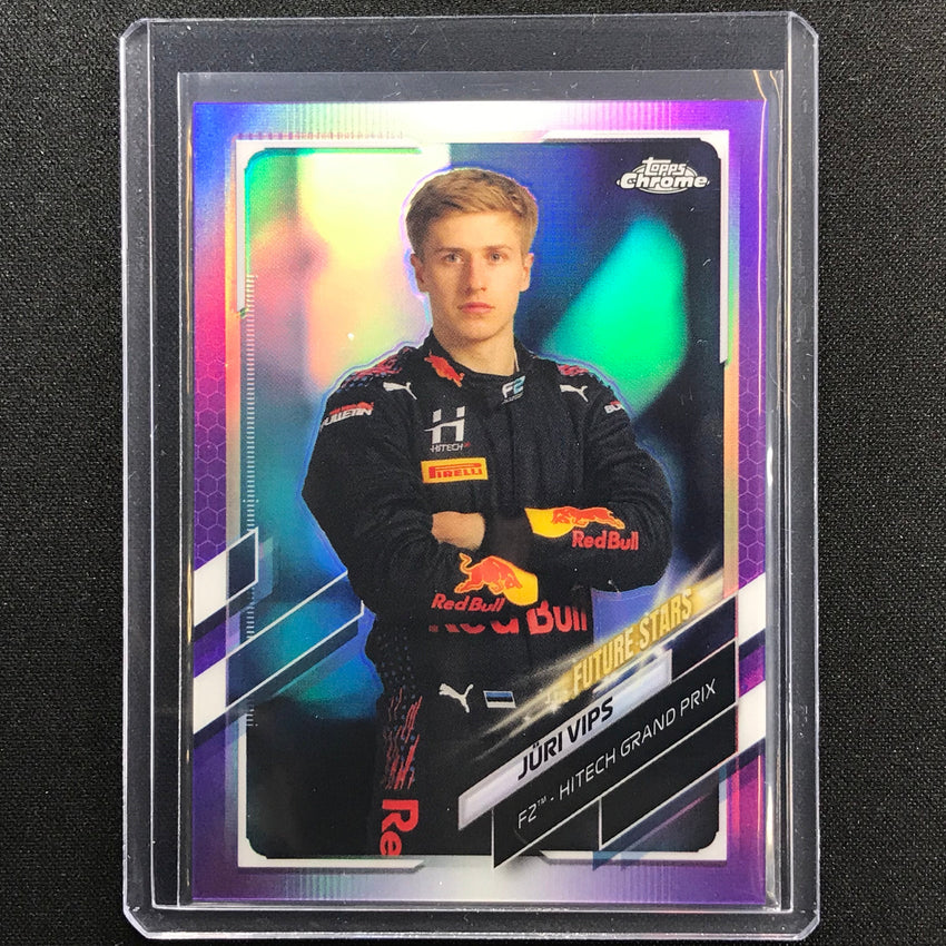 2021 Topps Chrome Juri Vips F2 Racers Future Stars Purple 214/399