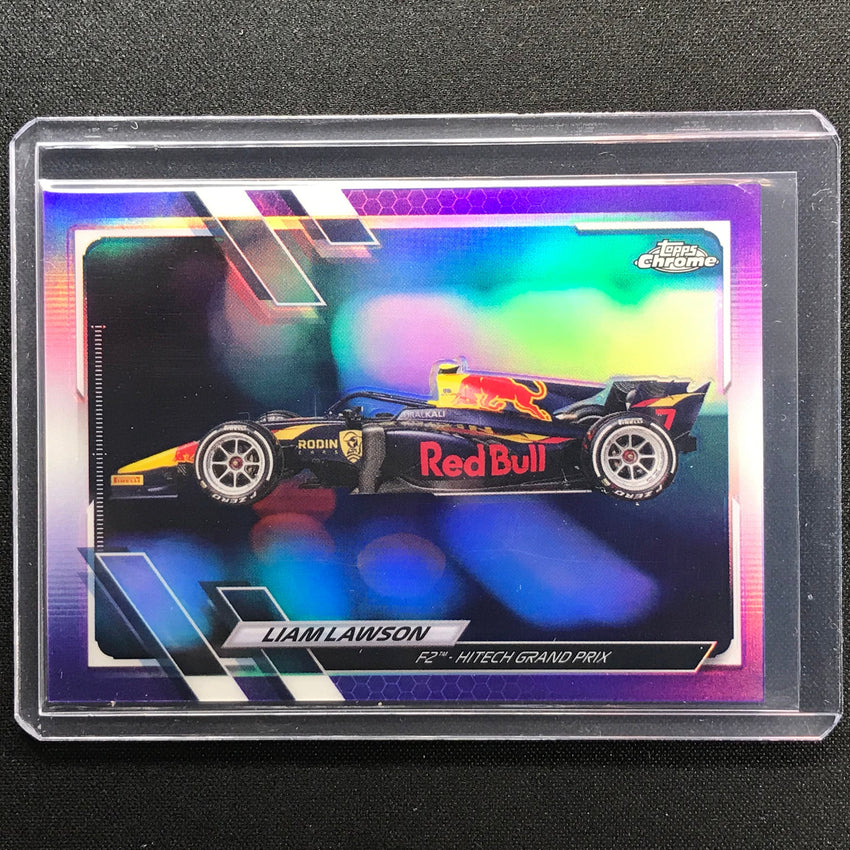 2021 Topps Chrome Liam Lawson F2 Cars Purple 93/399