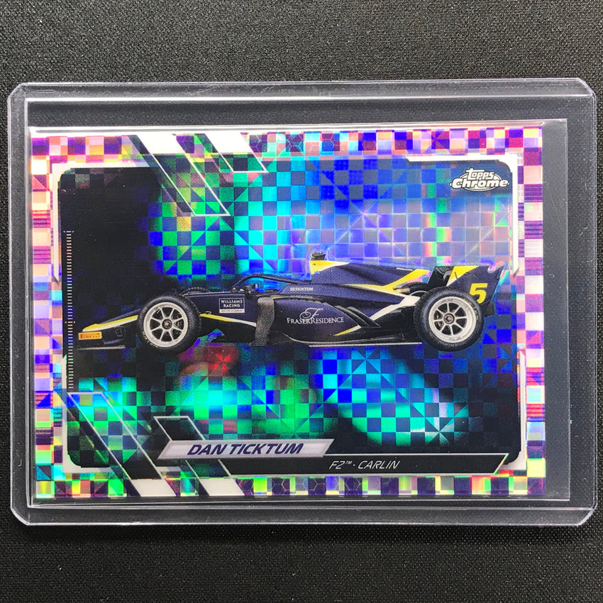 2021 Topps Chrome Dan Ticktum F2 Cars Purple Checker Flag 174/199