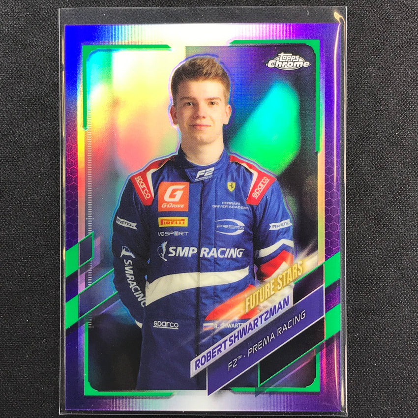 2021 Topps Chrome ROBERT SCHWARTZMAN F2 Racers Future Stars Purple Green #58