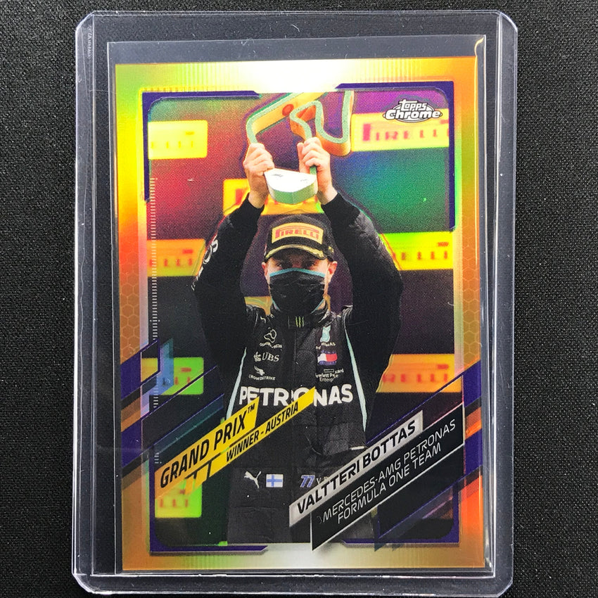 2021 Topps Chrome VALTTERI BOTTAS Grand Prix Winners Gold Purple SP #138