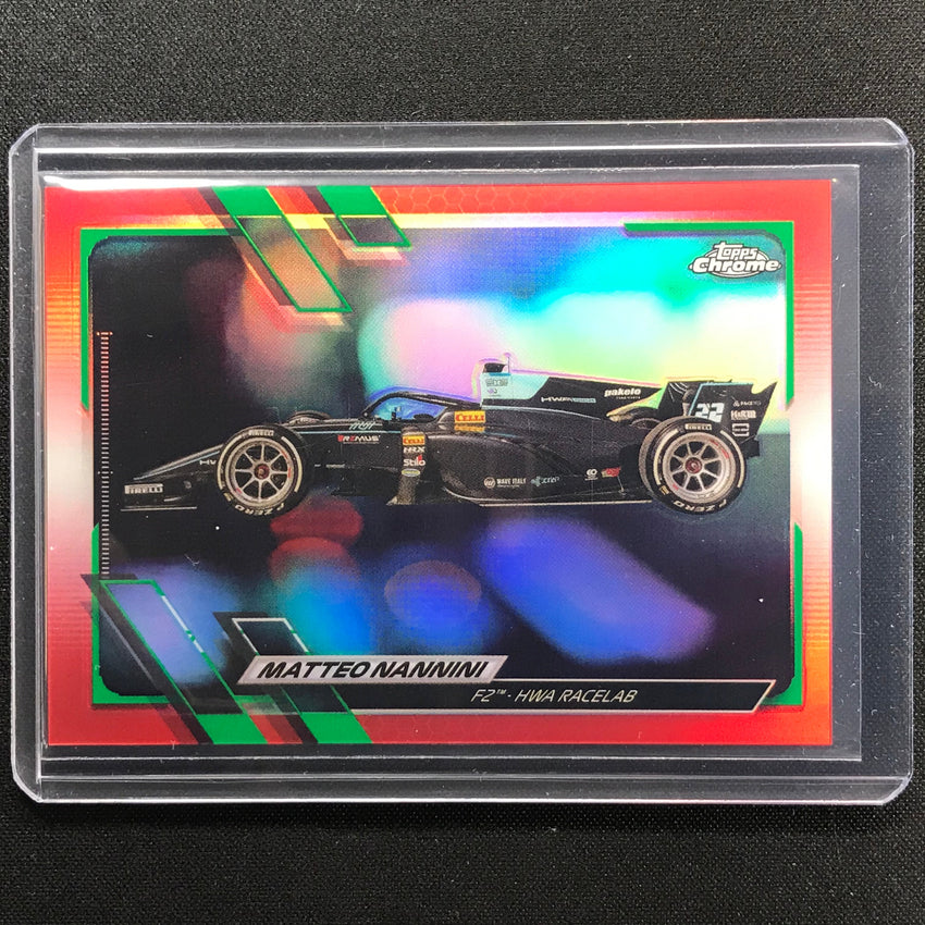 2021 Topps Chrome MATTEO NANNINI F2 Cars Red Green SSP #132