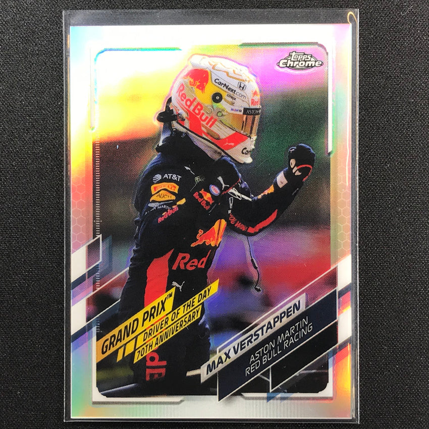 2021 Topps Chrome Max Verstappen Grand Prix Driver Of The Day Refractor No 167