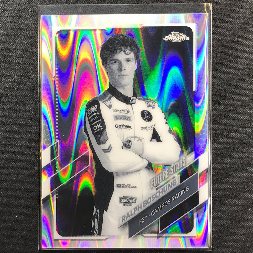 2021 Topps Chrome Ralph Boschung F2 Racers Future Stars Bandw Raywave No 64