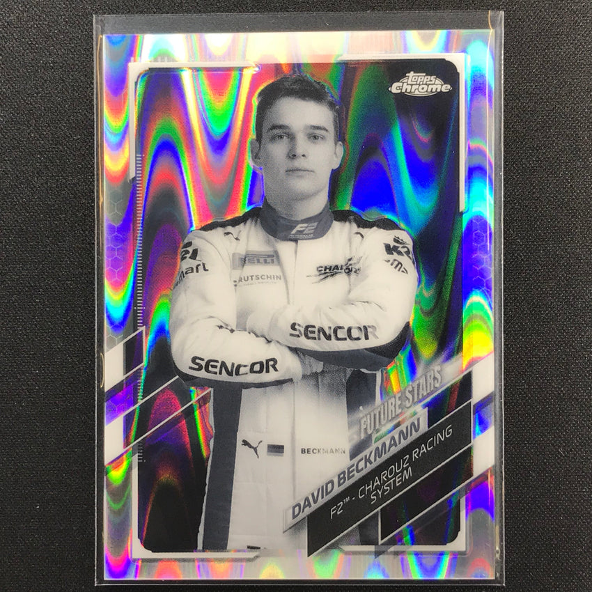 2021 Topps Chrome David Beckmann F2 Racers Future Stars Bandw Raywave No 70