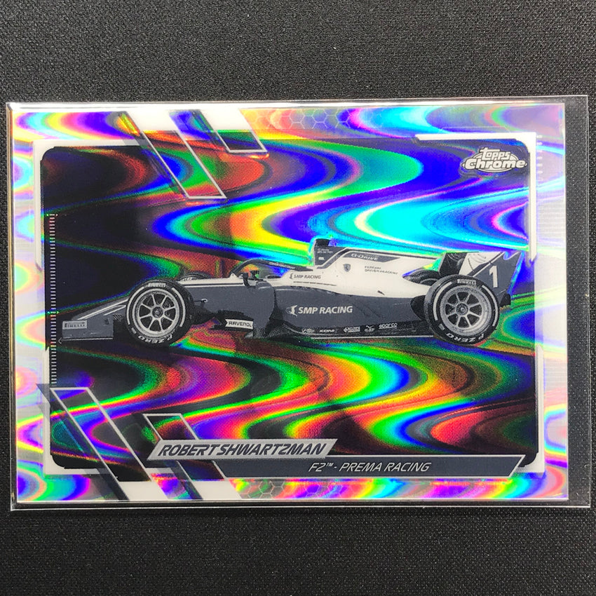 2021 Topps Chrome Robert Schwartzman F2 Cars Bandw Raywave No 116
