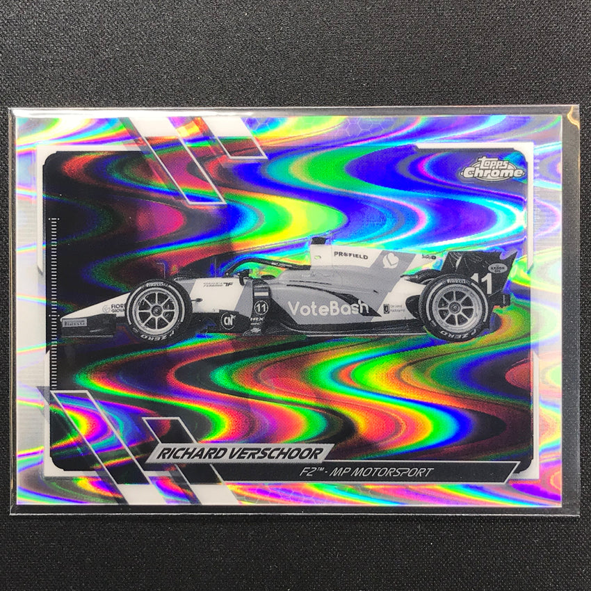 2021 Topps Chrome Richard Verschoor F2 Cars Bandw Raywave No 121