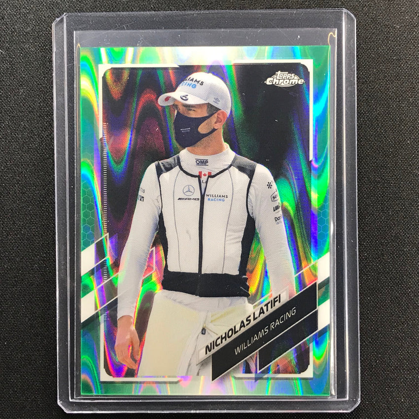 2021 Topps Chrome Nicholas Latifi F1 Racers Green Raywave 58/99