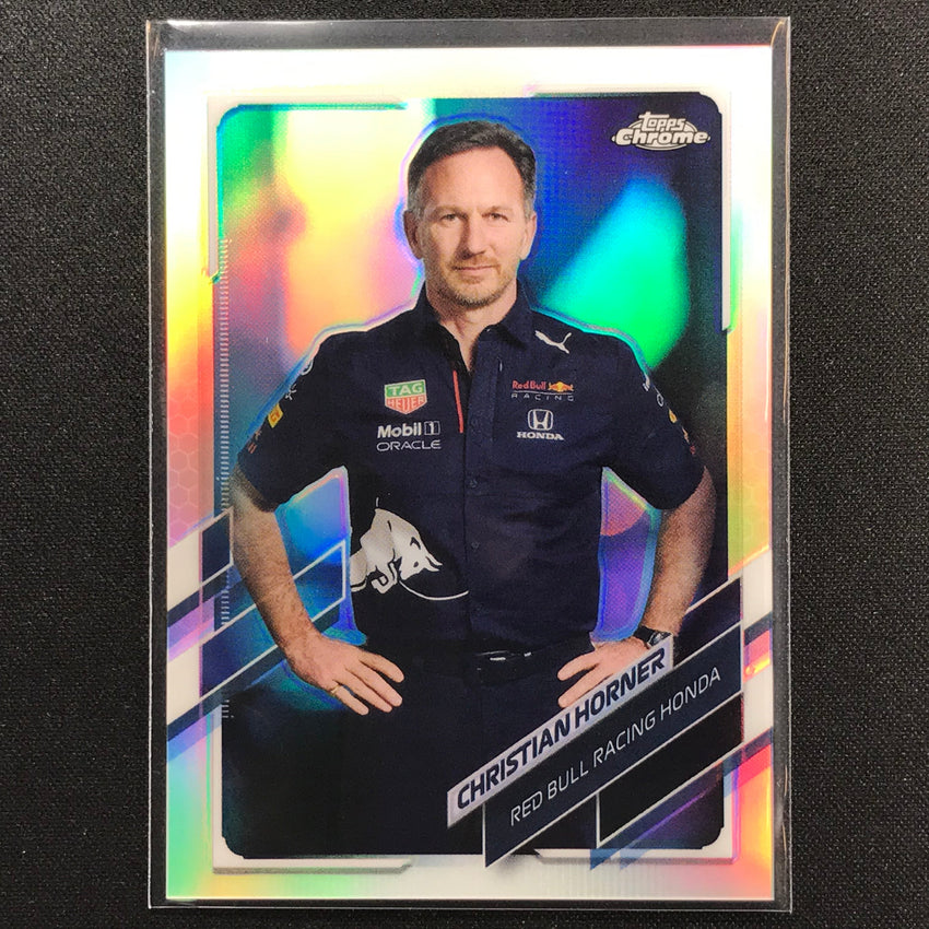 2021 Topps Chrome CHRISTIAN HORNER F1 Crew Refractor #84
