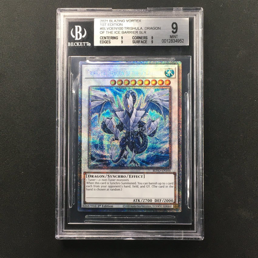 BGS 9 Trishula, Dragon of the Ice Barrier - BLVO-EN100 - Starlight Rare 1st Edition 952