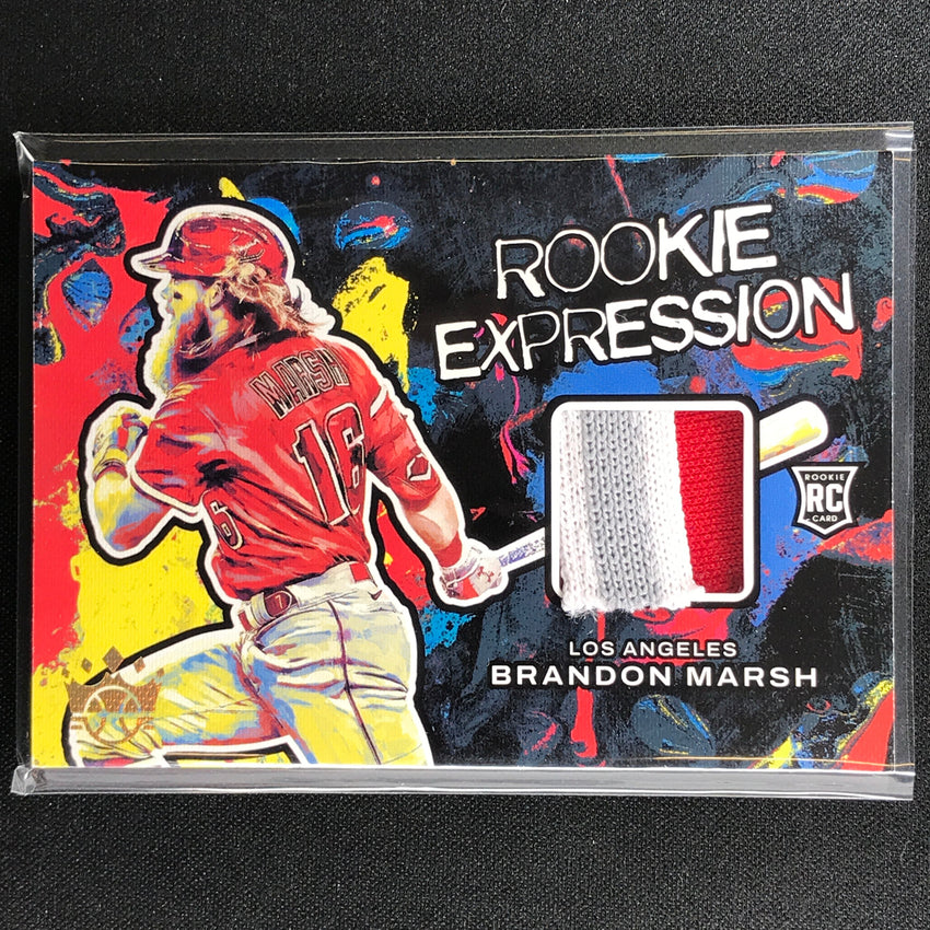2022 Diamond Kings Brandon Marsh Rookie Expression Relic Patch Holo Gold 12/50