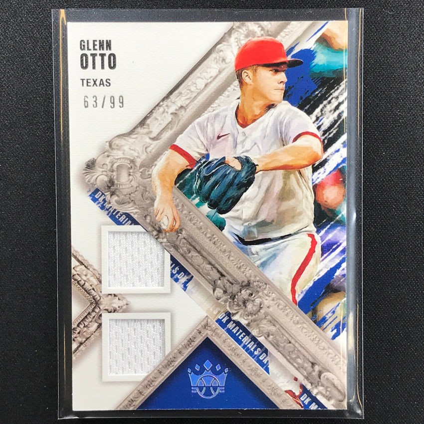 2022 Diamond Kings Glenn Otto Dk Materials Rookie Dual Jersey Holo Silver 63/99
