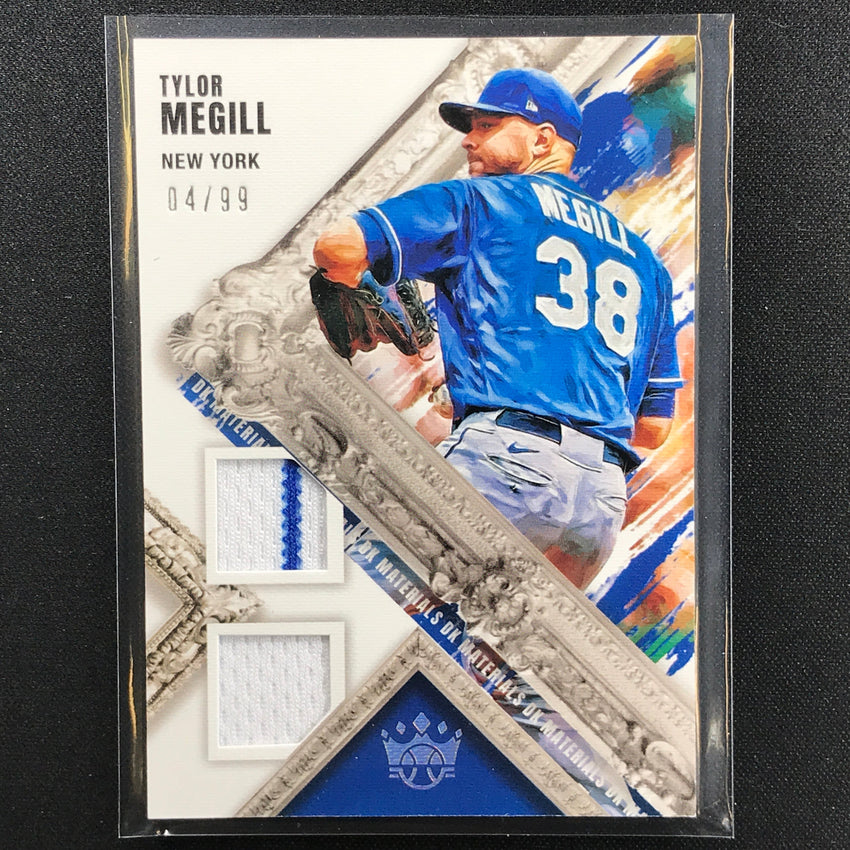 2022 Diamond Kings Tylor Megill Dk Materials Rookie Dual Jersey Silver 4/99