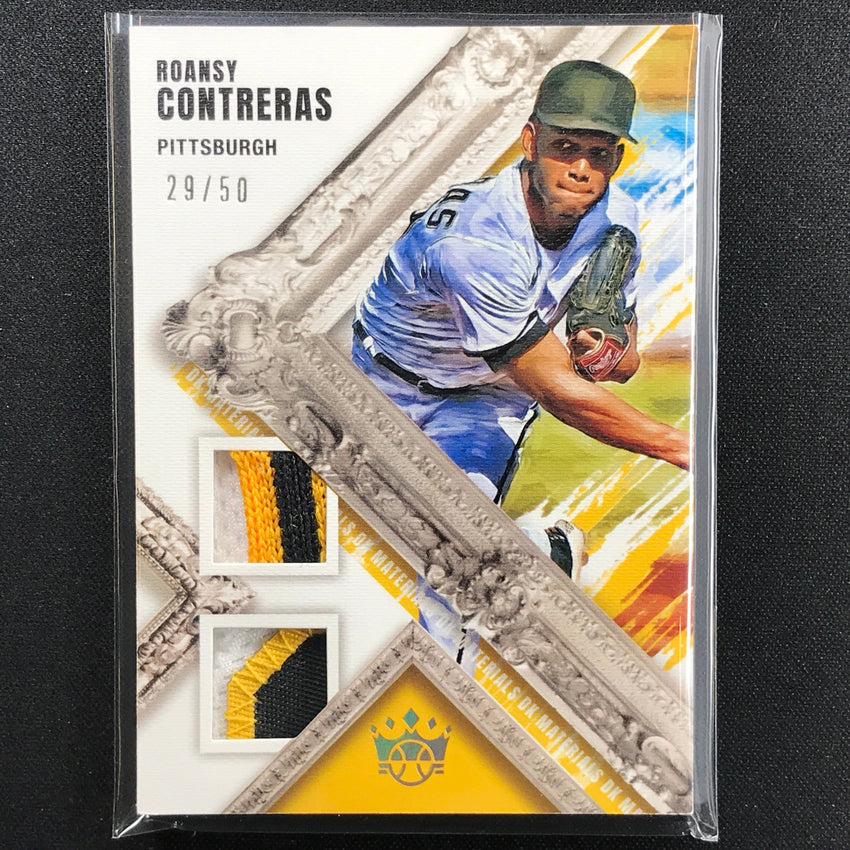 2022 Diamond Kings Roansy Contreras Dk Materials Rookie Dual Jersey Gold 29/50