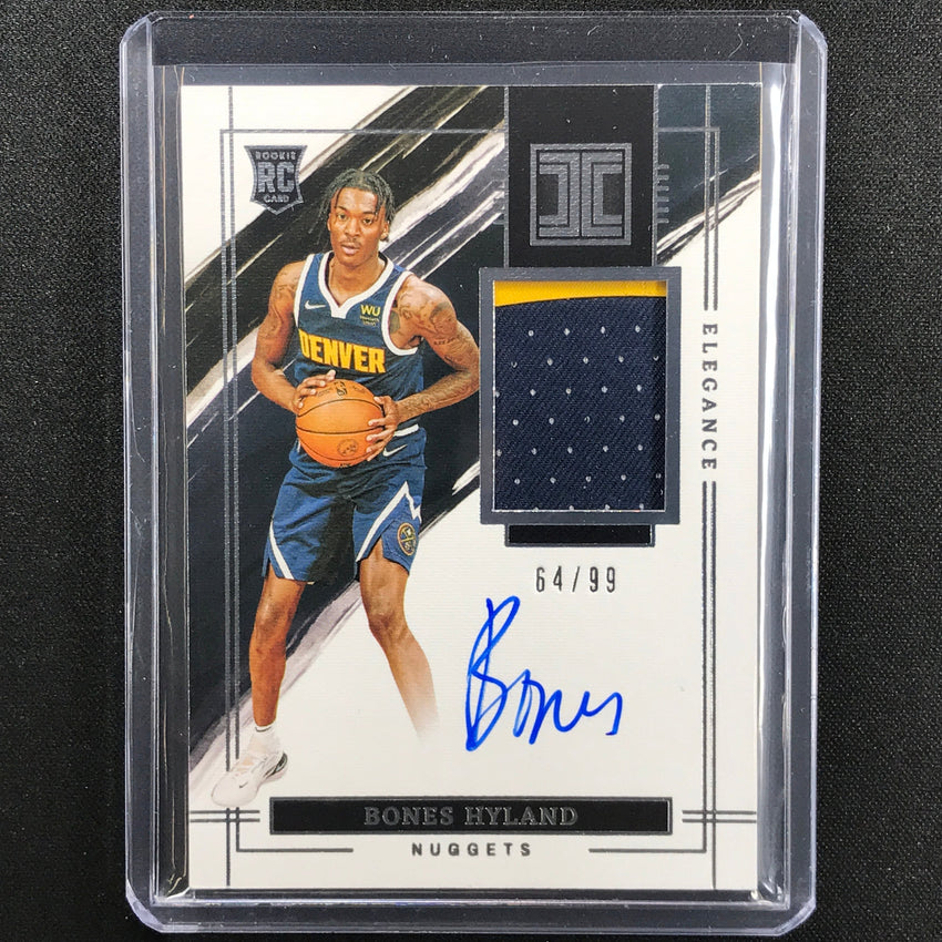 2021-22 Impeccable Bones Hyland Elegance Rookie Jersey Patch Auto 64/99