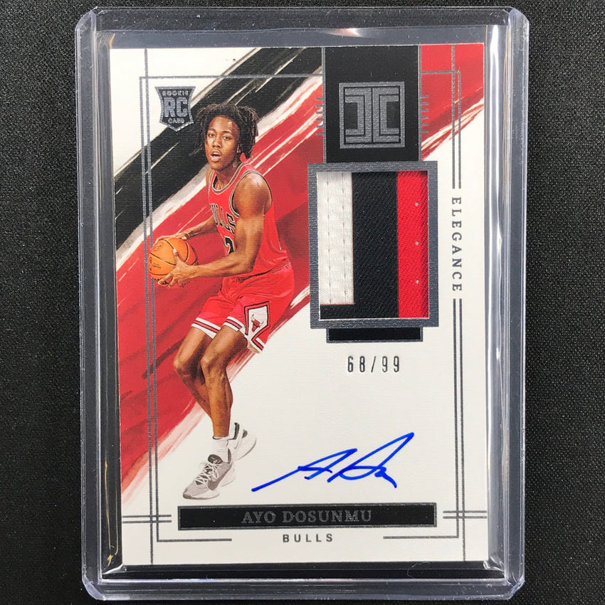 2021-22 Impeccable Ayo Dosunmu Elegance Rookie Jersey Patch Auto 68/99