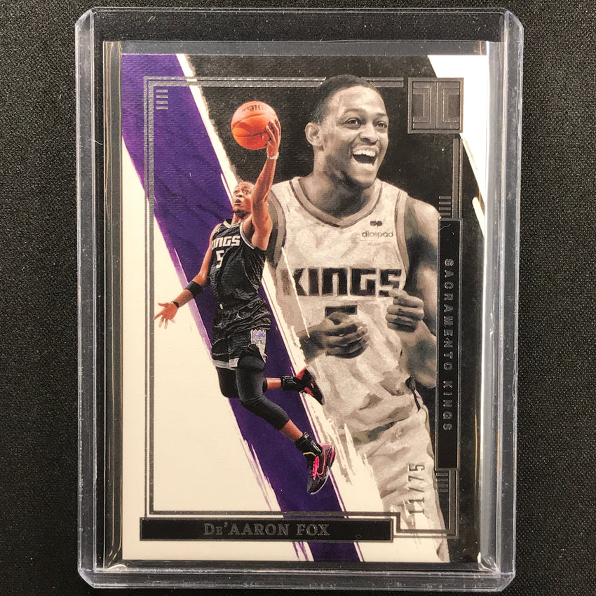 2021-22 Impeccable Deaaron Fox Base Silver 11/75