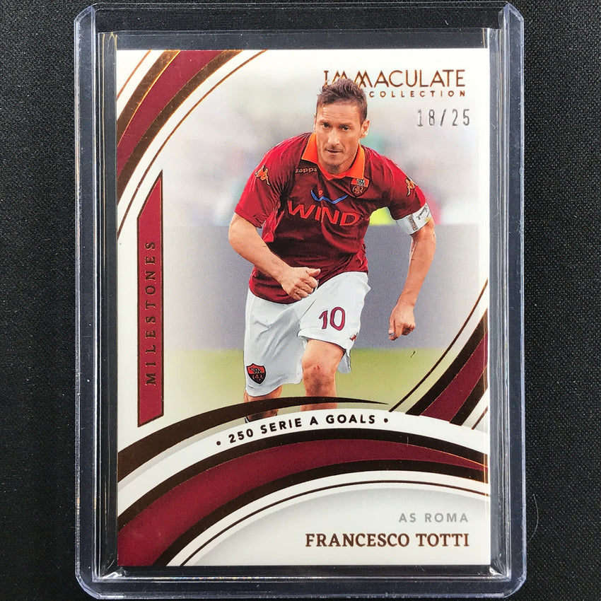 2022-23 Immaculate Francesco Totti Milestones Bronze 18/25