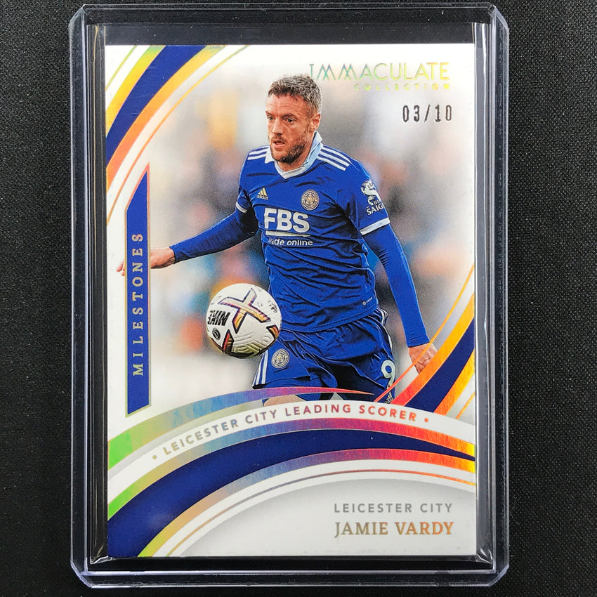2022-23 Immaculate Jamie Vardy Milestones Holo Gold 3/10