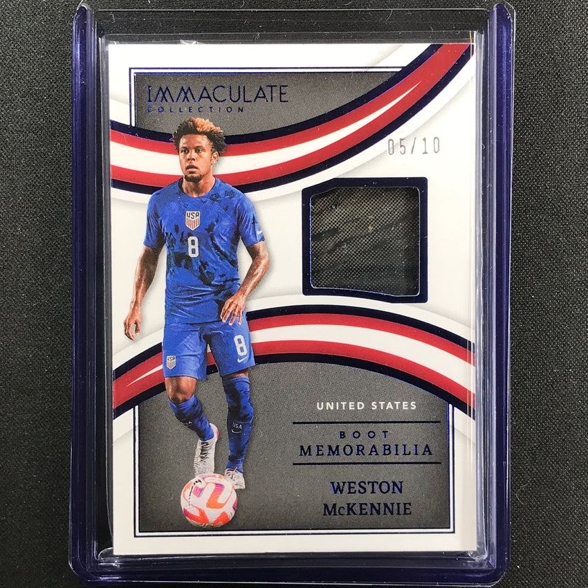 2022-23 Immaculate Weston Mckennie Boot Memorabilia Patch Sapphire 5/10