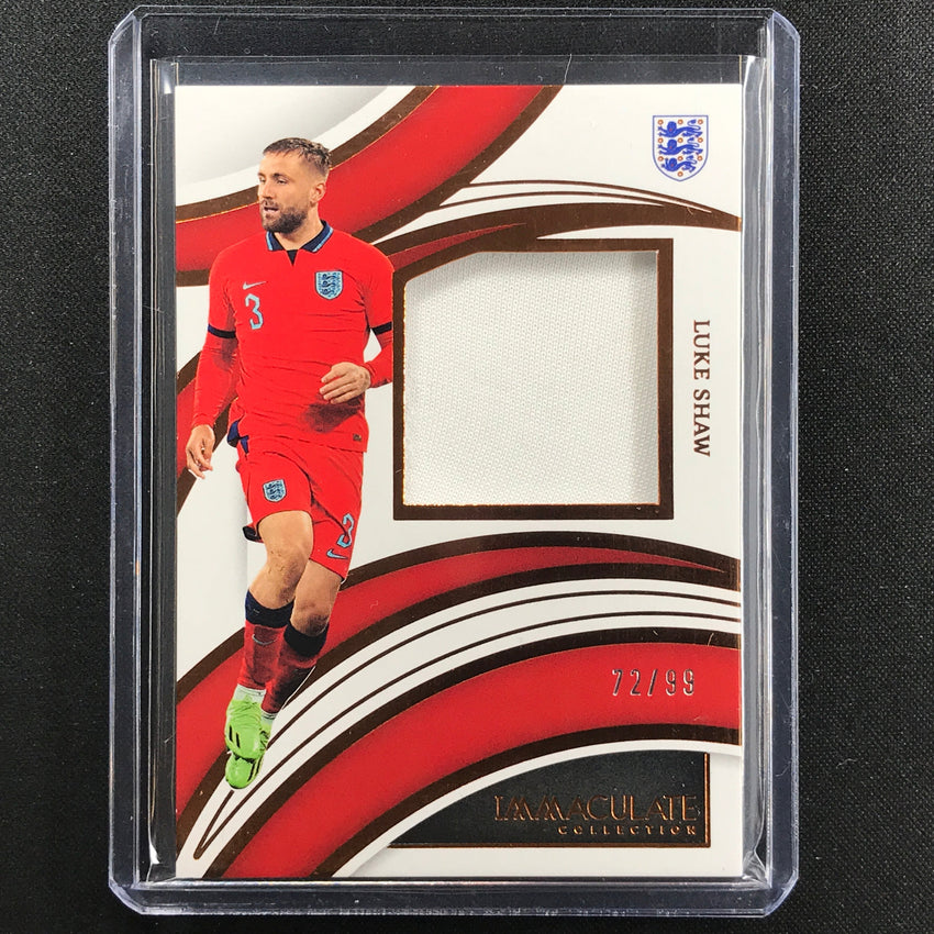 2022-23 Immaculate Luke Shaw Brilliance Jersey Relic Bronze 72/99