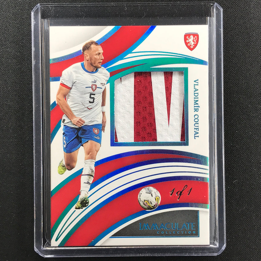 2022-23 Immaculate Vladimir Coufal Brilliance Jersey Relic Patch Platinum 1/1