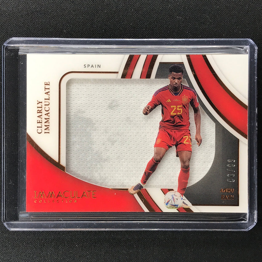 2022-23 Immaculate Ansu Fati Clearly Immaculate Jersey Relic Bronze 6/99