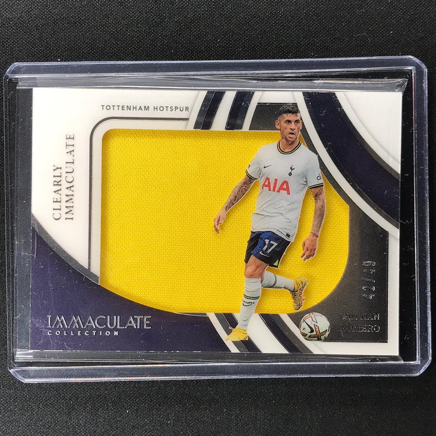2022-23 Immaculate Cristian Romero Clearly Immaculate Jersey Relic Silver 42/49