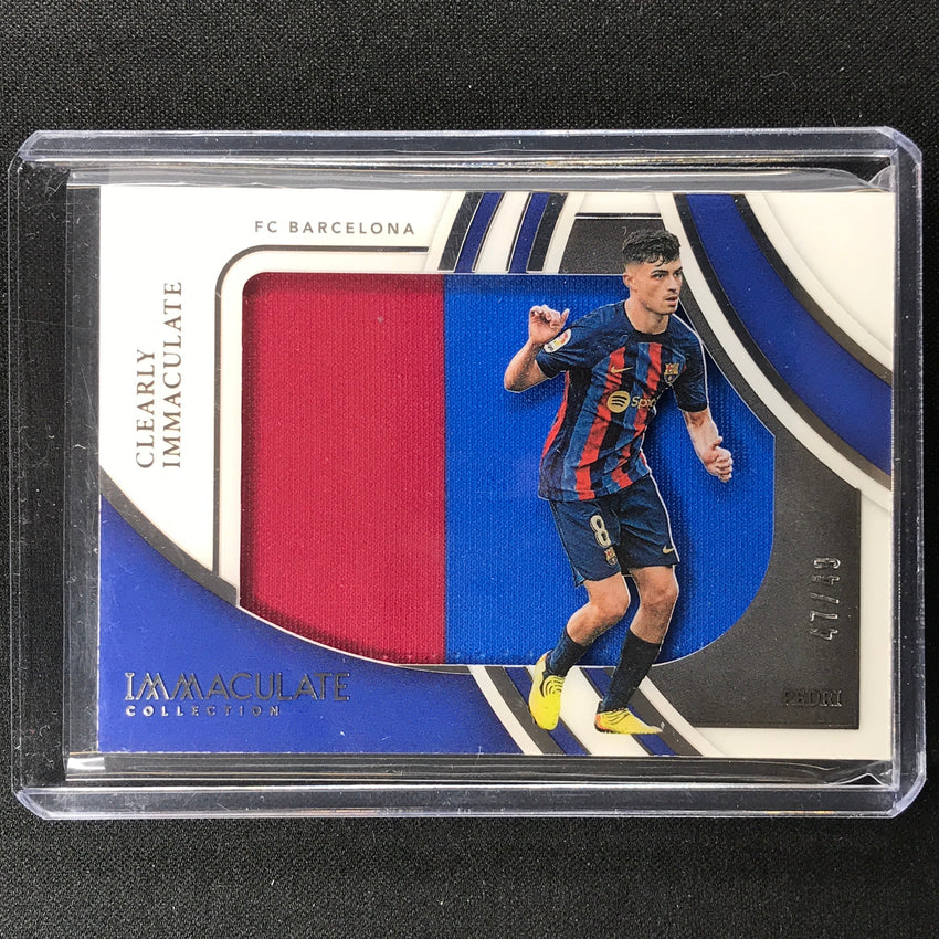 2022-23 Immaculate Pedri Clearly Immaculate Jersey Relic Silver 47/49