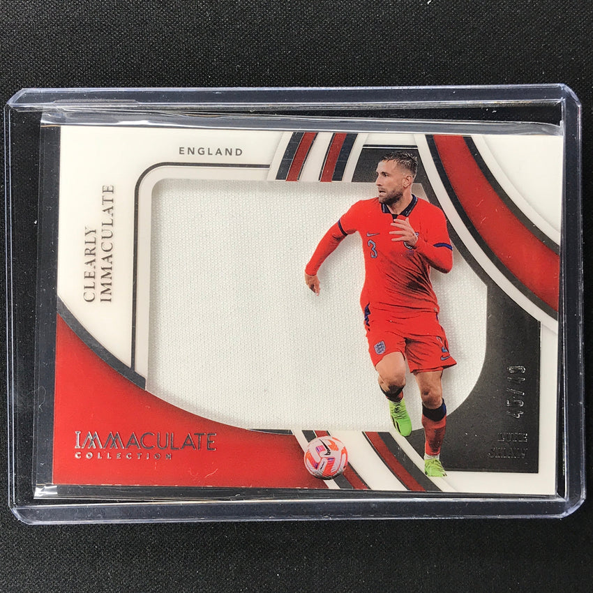 2022-23 Immaculate Luke Shaw Clearly Immaculate Jersey Relic Silver 45/49