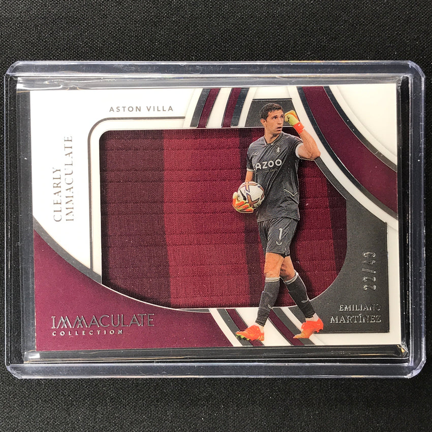 2022-23 Immaculate Emiliano Martinez Clearly Immaculate Jersey Silver 22/49