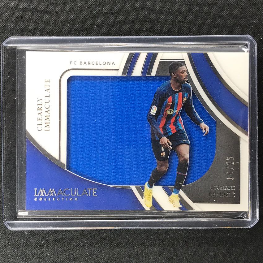 2022-23 Immaculate Ousmane Dembele Clearly Immaculate Jersey Relic Silver 14/25