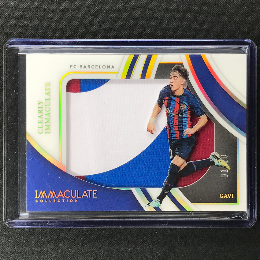 2022-23 Immaculate Gavi Clearly Immaculate Jersey Relic Patch Holo Gold 1/10