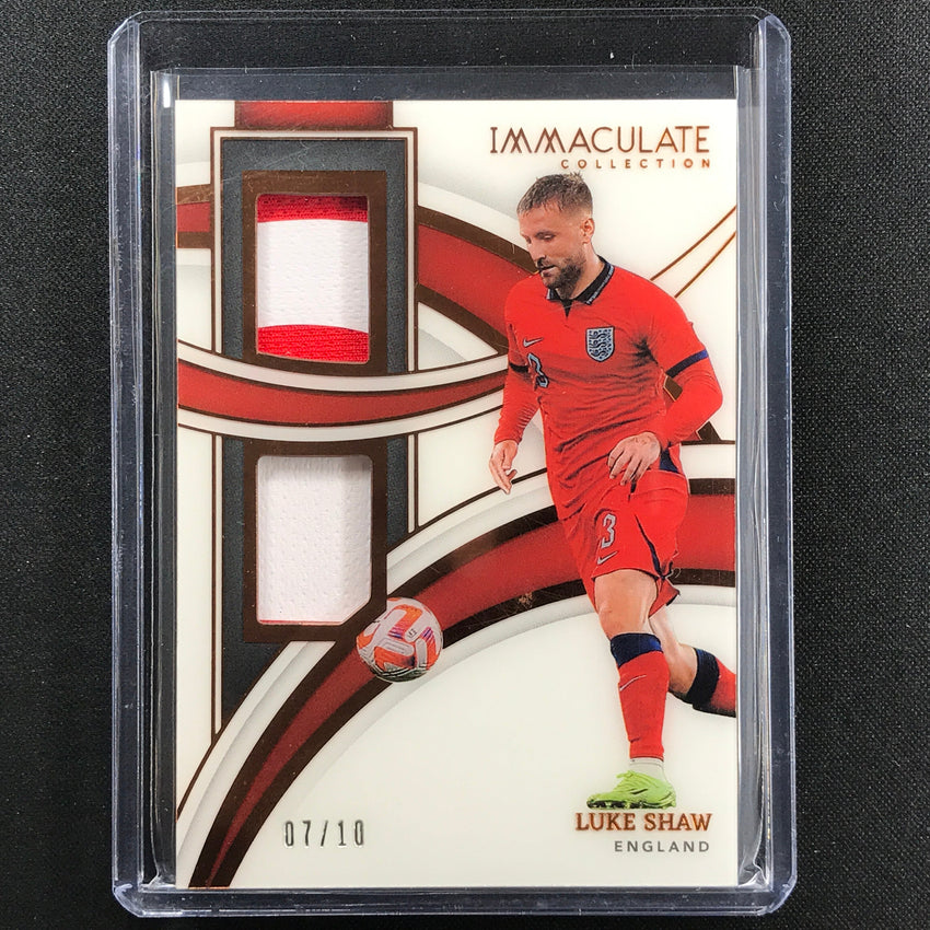 2022-23 Immaculate Luke Shaw Dual Patches Jersey Relic Bronze 7/10