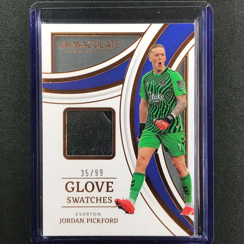 2022-23 Immaculate Jordan Pickford Glove Swatches Patch Relic Bronze 35/99-Cherry Collectables