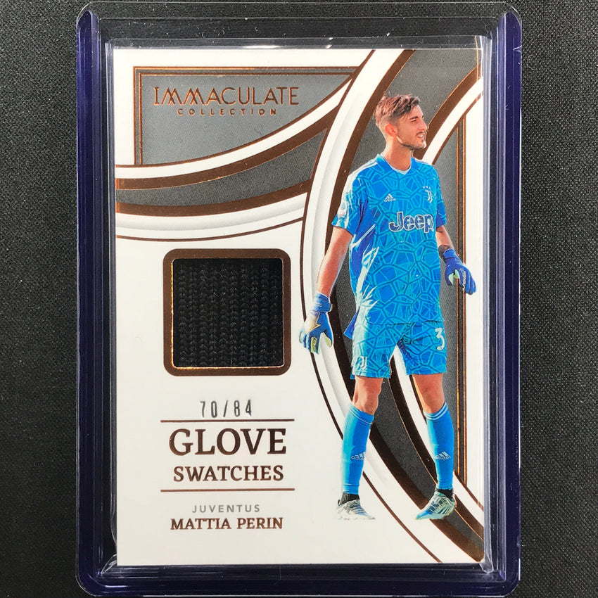 2022-23 Immaculate Mattia Perin Glove Swatches Patch Relic Bronze 70/84