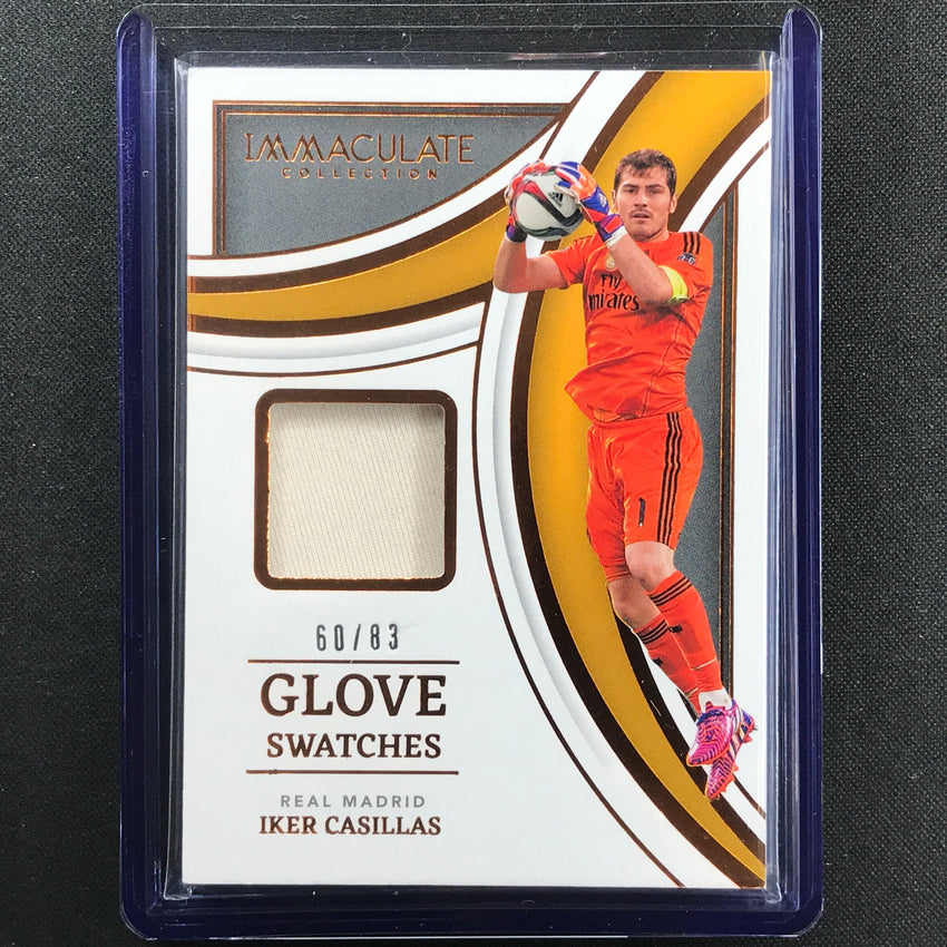 2022-23 Immaculate Iker Casillas Glove Swatches Patch Relic Bronze 60/84