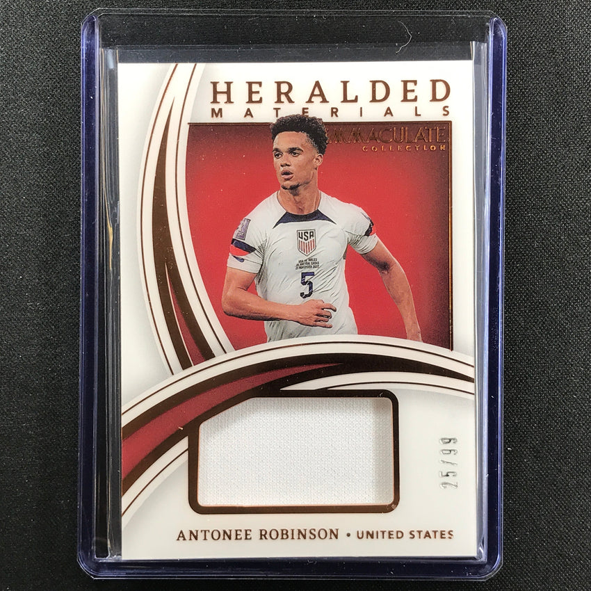 2022-23 Immaculate Antonee Robinson Heralded Materials Jersey Relic Bronze 25/99