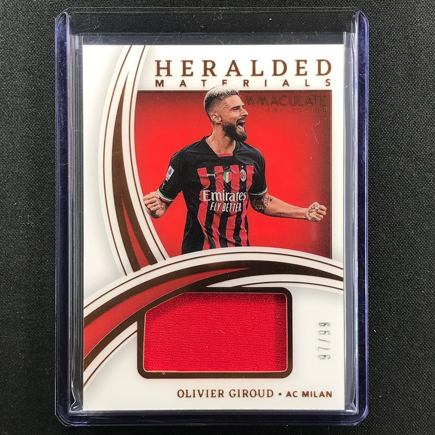 2022-23 Immaculate Olivier Giroud Heralded Materials Jersey Relic Bronze 97/99